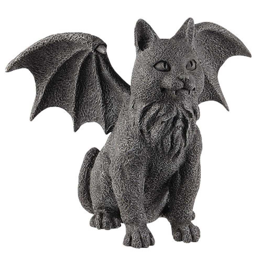 Winged Cat Gargoyle  Medieval Gothic Sculpture