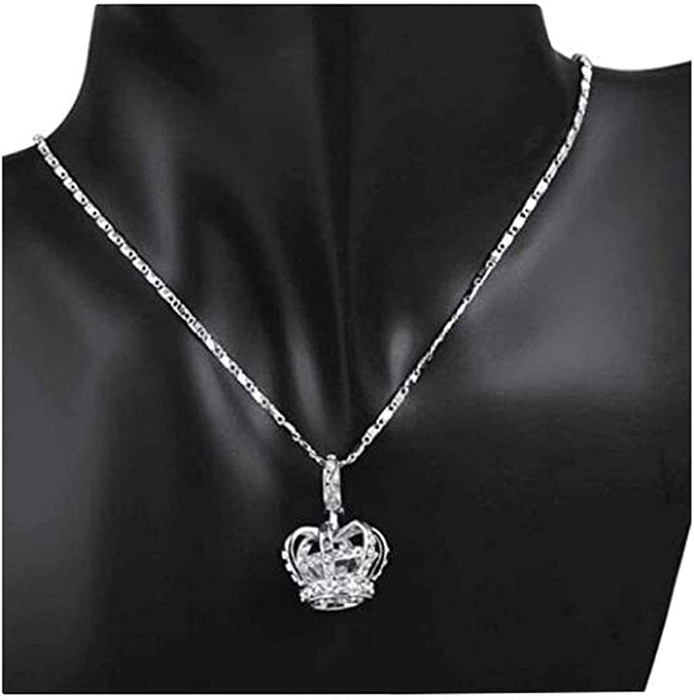 Jewelry Women's Queen and Pendant Necklace 3 Lays Rose Gold/Platinum, Silver