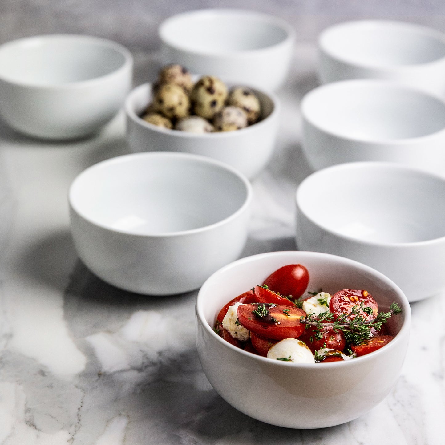 Small Coupe Ramekin Bowl, White, Set of 8