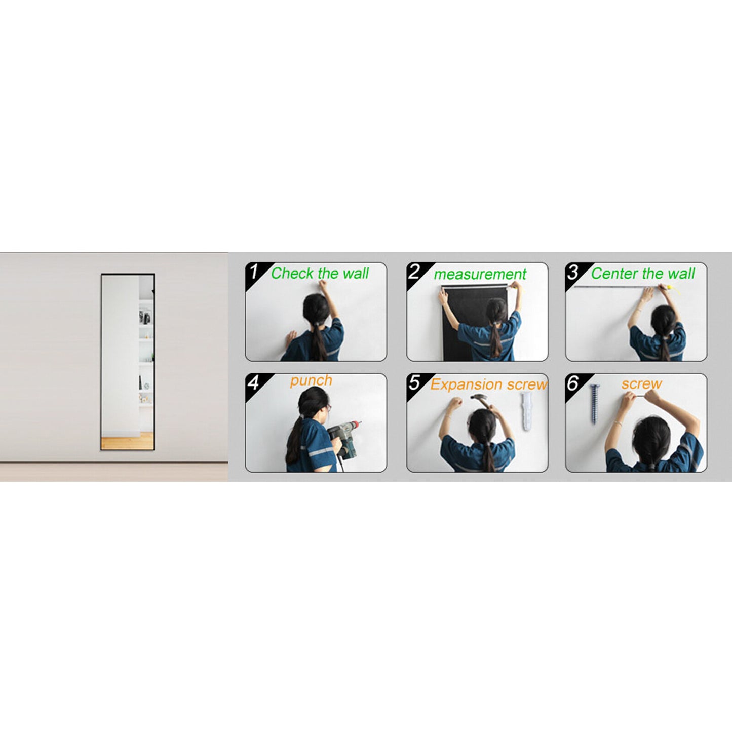 Rectangle Floor Full Length Mirror