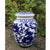 Decorative Blue & White Lotus Pattern Porcelain Jar