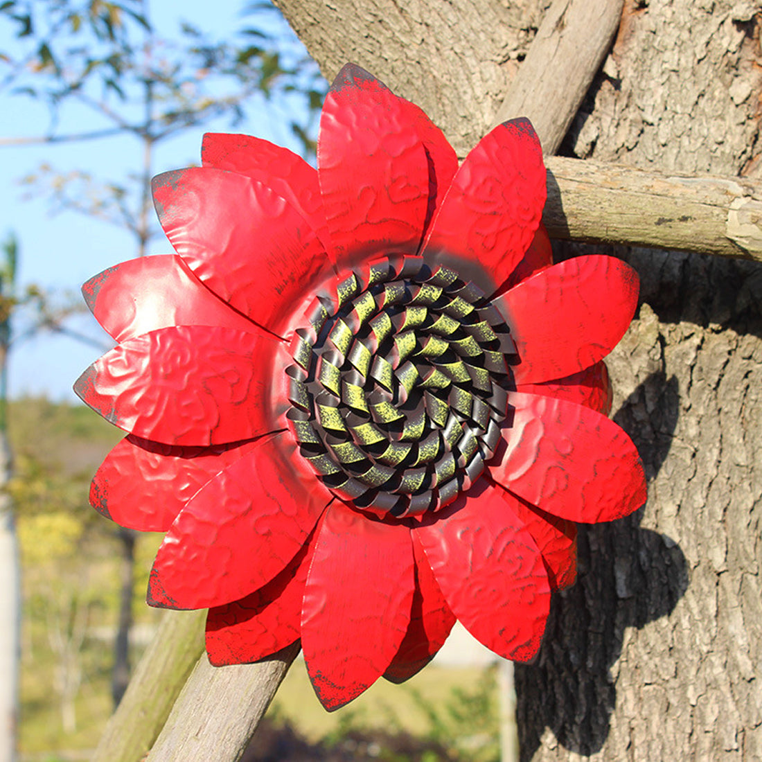 13" Metal Flowers Art Wall Decoration