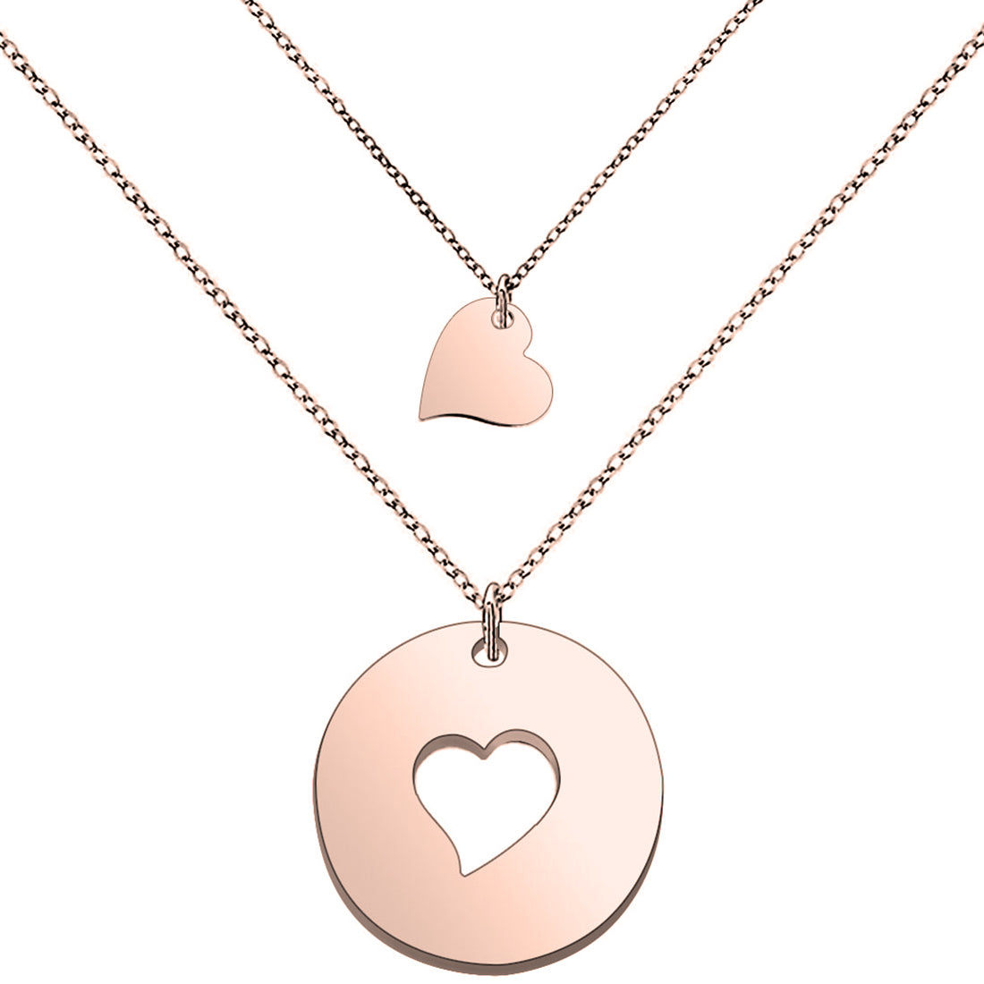 Mother and Daughters Necklace Set- Rose Gold