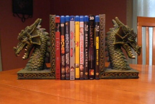 7" Set of 2 Celtic Dragon Bookends Fierce Figurine Fantasy & Legends