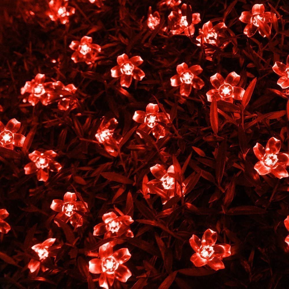 33 Feet 100 LED Cherry Flower Fairy String Lights Christmas, 8 Flash Modes with Tail Plug