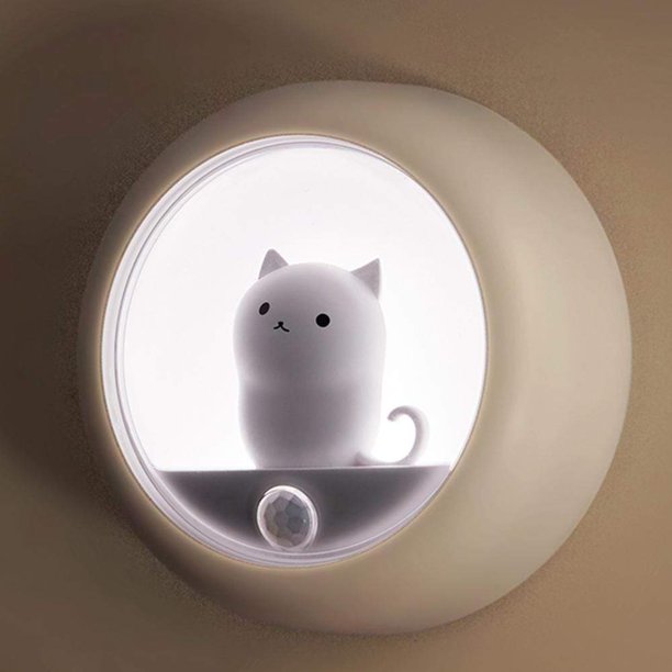 Motion Sensor Cat Night Light-Pink