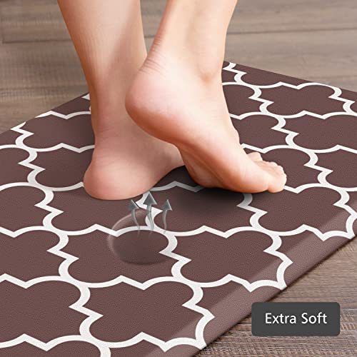 [2 PCS] Cushioned Anti-Fatigue Kitchen Rug, Waterproof Non-Slip