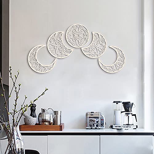 Moon Appearance Wall Art Decoration  (5 Pieces)