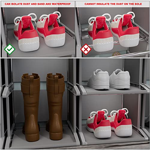 8 Tiers DIY Narrow Stackable Free Standing Shoe Rack