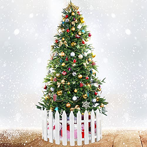 Christmas Tree White Plastic Picket Fence