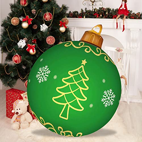 Inflatable Christmas Ball 24 Inch w/ Rechargeable LED Light & Remote