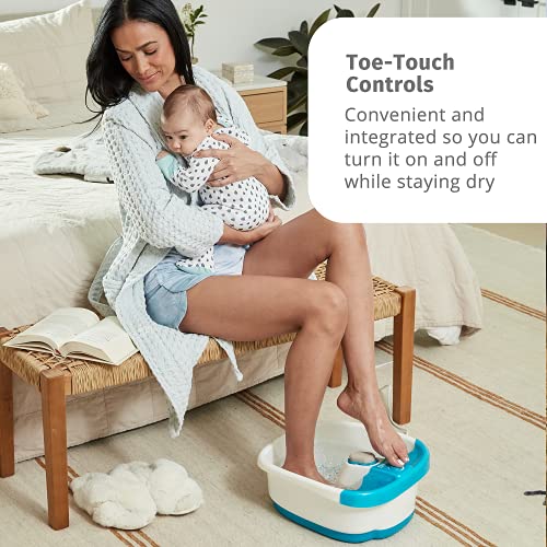 Bubble Mate Foot Spa, Toe Touch Controlled Foot Bath w/ Invigorating Bubbles & Splash Proof