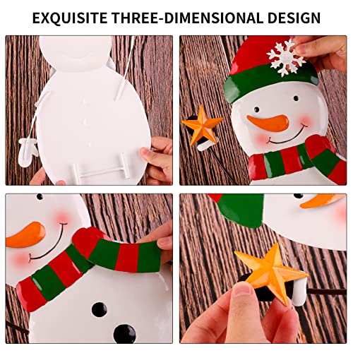 Metal Snowman Christmas Yard Sign Decoration