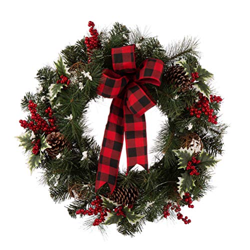 24 Inch Prelit Christmas Wreath Decoration