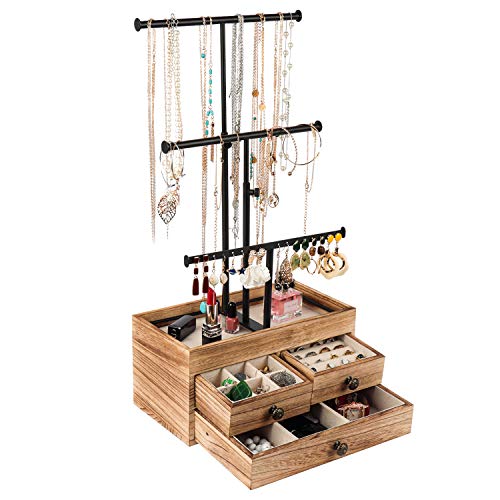 3 Tier Jewelry Metal Tree Stand Organizer