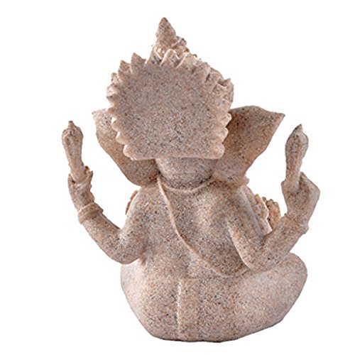 Elephant Statue Sculpture Sandstone Ganesha Buddha Handmade Figurine