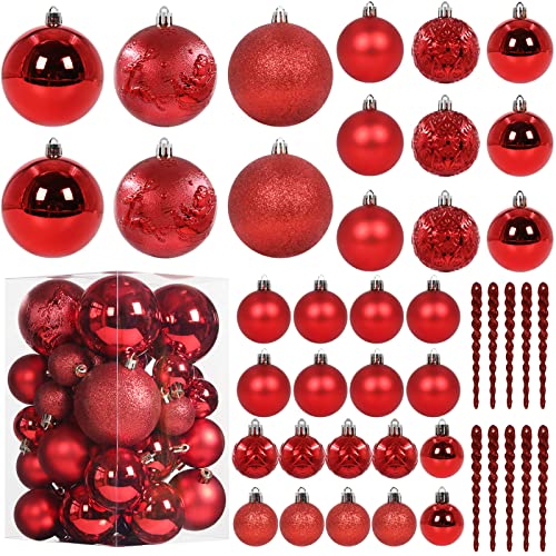 45pcs Christmas Ball Ornaments for Christmas Trees Decorations