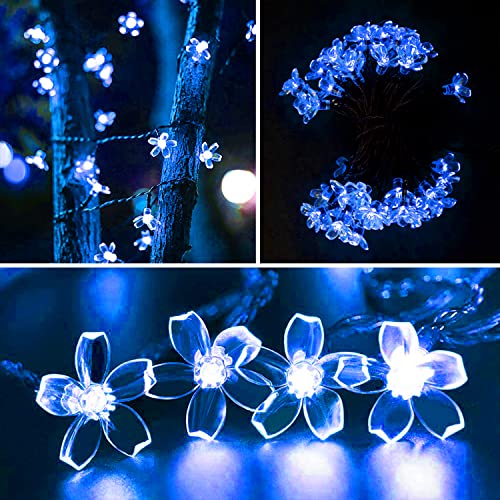 Waterproof Solar Flower Christmas String Fairy Lights