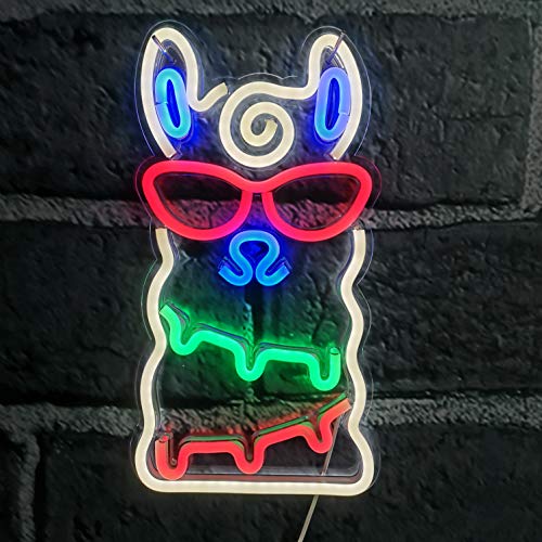 LED Alpaca Neon Light Wall Decoration USB Operated