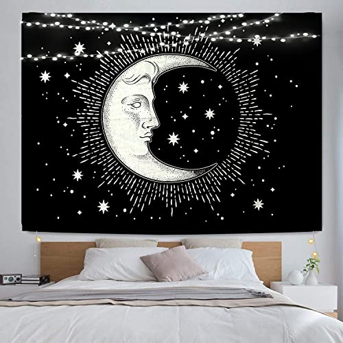 Moon Psychedelic Tapestry for Home Decoration (30 x 40 inches)