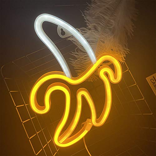 Banana Neon Light 11.22"x7.68" inch LED Neon Lights for Wall Decoration