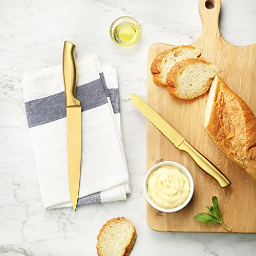 🔥German SMEG kitchen stainless steel knife set Cream Set includes:  🕊️Vegetable knife 3” x1 🕊️Utility knife 5” x1 🕊️Meat knife 5.9”…