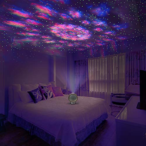 LED Sky Projector Light, Galaxy Lighting, Nebula Star Night Lamp w/ Base & Remote Control