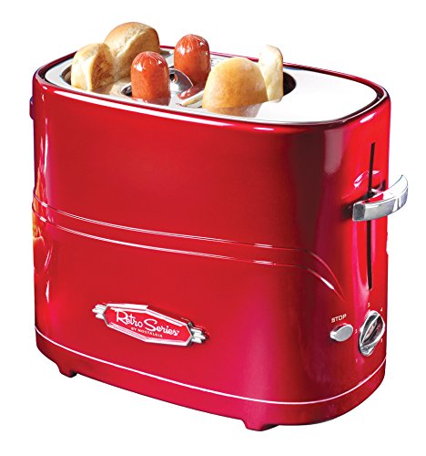 Pop-Up 2 Hot Dog & Bun Toaster w/ Mini Tongs