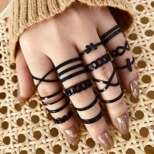 Vintage Silver Knuckle Rings Set for Women