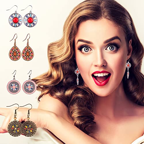 20 Pairs Bohemian Earrings Vintage Set for Women