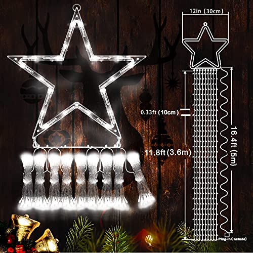 344 LED 8 Modes Christmas Decorations Waterfall Lights