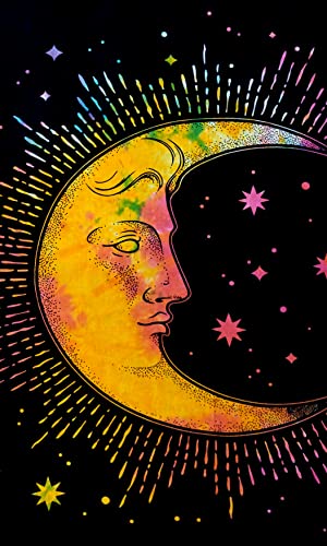 Moon Psychedelic Tapestry for Home Decoration (30 x 40 inches)