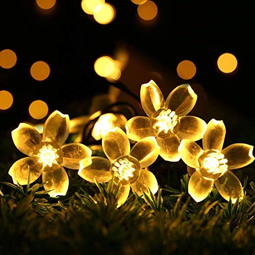 33 Feet 100 LED Cherry Flower Fairy String Lights Christmas, 8 Flash Modes with Tail Plug