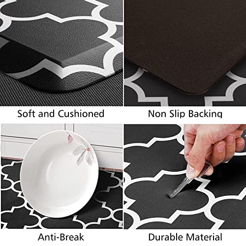 [2 PCS] Kitchen Cushioned Anti-Fatigue Floor Mat, Heavy Duty PVC Ergonomic