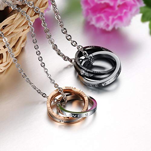 Matching Couples Necklace Titanium Stainless Steel