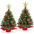 2 Pack 20 Inch Prelit Tabletop Christmas Tree w/ Lights & ornaments