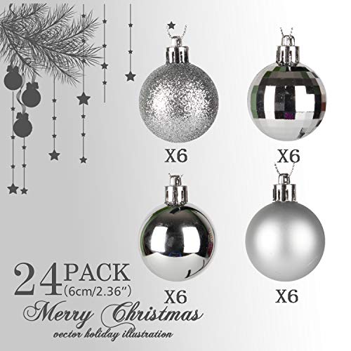 24pcs 2.36in Christmas Balls Decoration