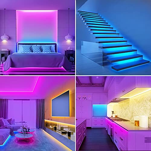 Led Strip Lights  Bluetooth Smart App Control Music Sync Color Changing RGB Led Light Strip with Remote