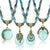 Turquoise Bohemia Necklace 4 Pieces Set for Women