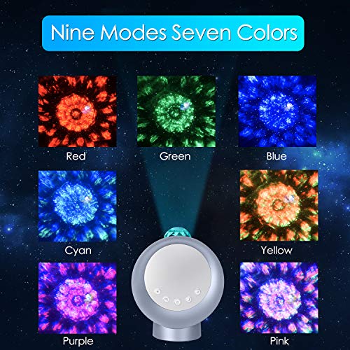 LED Sky Projector Light, Galaxy Lighting, Nebula Star Night Lamp w/ Base & Remote Control