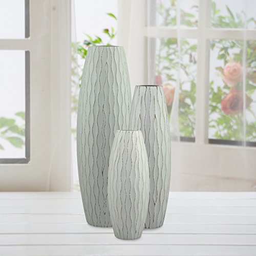 Beach Nostalgia Weathered Pale Ocean Wood Vase, Light Blue