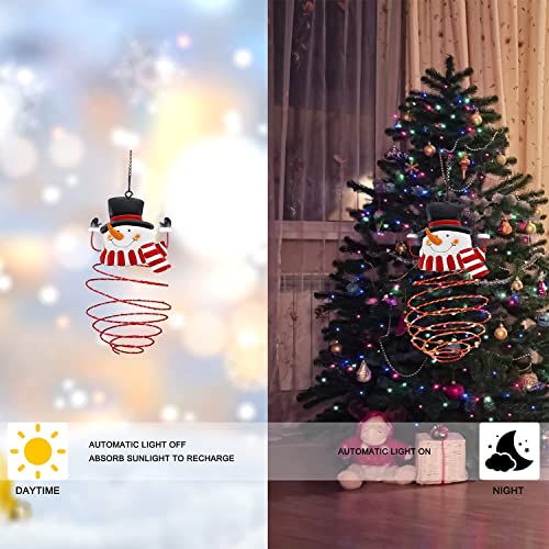 2 Pack  Christmas Hanging Solar Lanterns