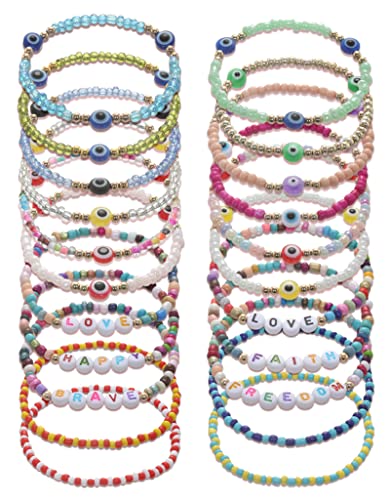 Beaded Evil Eye Bracelets for Women