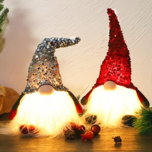 12" Lighted Christmas Gnome Decoration