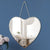 Heart Shaped Mirror with Iron Chain for Wall Decor 12x12 inch Real Glass Frameless