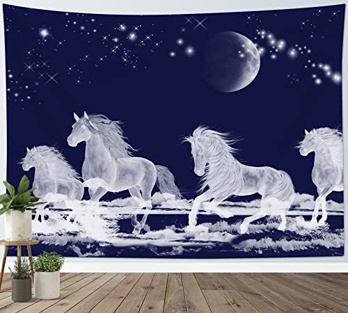 Galloping Horse Tapestry for Wall Decor,60Wx40H Inches