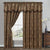 Simple Classic Window Curtain Panel Drape w/ Attached Wave Valance 2pcs Set  54x84"