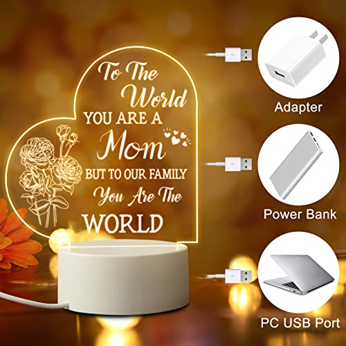 Acrylic USB Low Power Engraved Night Light- Mothers' Day Gifts for Mom & Nana