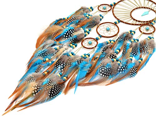 Large Dream Catcher Blue Turquoise Wall Decoration 23"