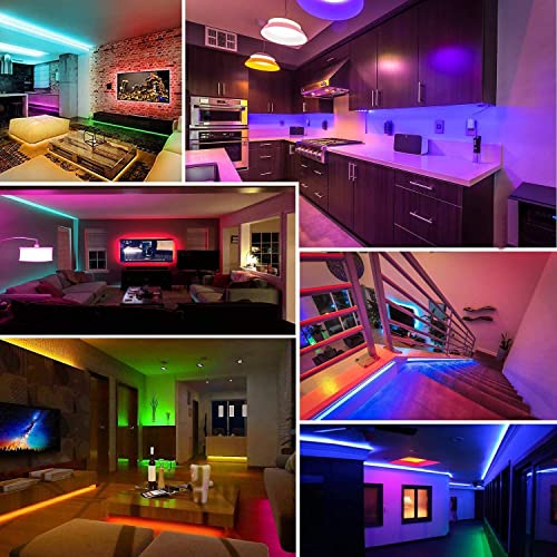 Led Strip Lights  Bluetooth Smart App Control Music Sync Color Changing RGB Led Light Strip with Remote